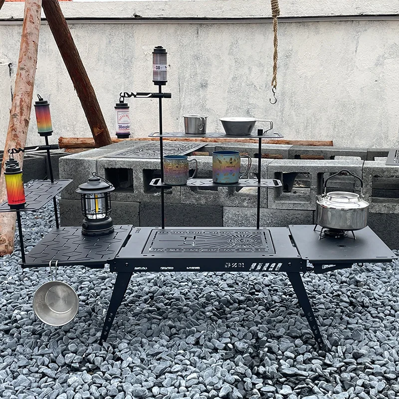 

MINI outdoor folding table aluminum alloy picnic table camping table equipment field camping table extension table IGT type