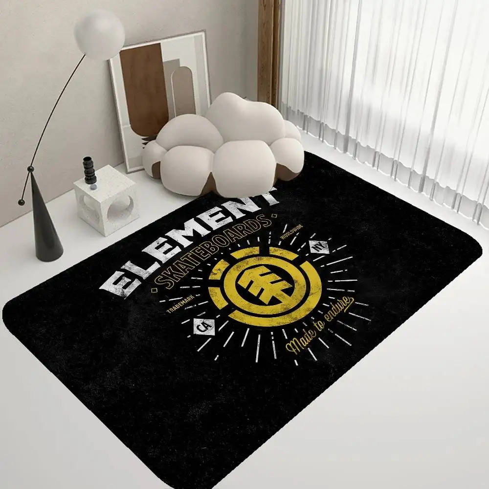 E-Element Skateboards Boardsport Logo Floor Mat INS Style Soft Bedroom Floor House Laundry Room Mat Anti-skid Household Carpets 6