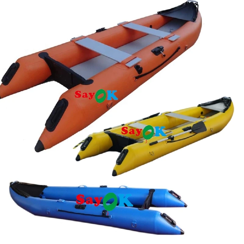 365cm Inflatable Kayak Boat 2 Person Kayak Canoe Dinghy Inflatable Fishing Boat Yacht Sailboat With Pump For Outdoor Sport