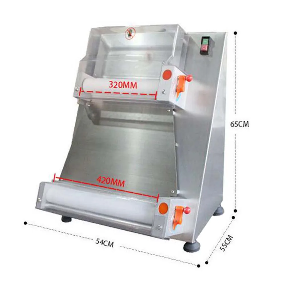 Pizza Crust Machine 15 Inch Fully Automatic Pizza Pressing Machine Pizza Roller Dough Knead Forming Machine