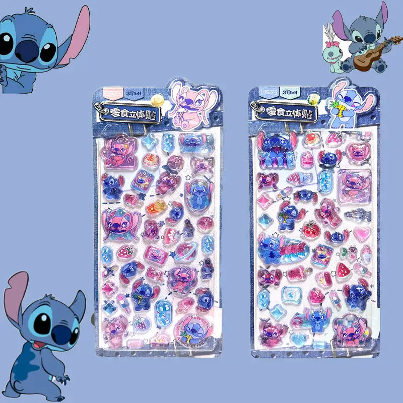 Kawaii ليلو وستيتش ملصقات كريستال ثلاثية الأبعاد الإبداعية الكرتون الطرفية طالب مكافأة ملصقات جراب المحمول الديكور هدية الكريسماس #1