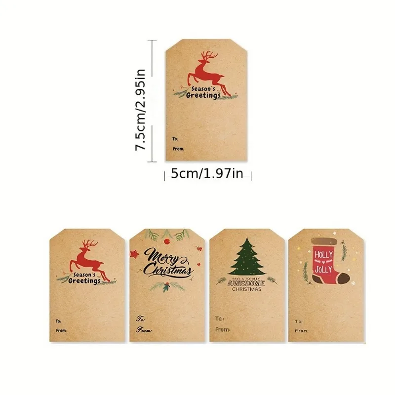 300Stickers/Roll Up Stickers Christmas Day Decoration Gift Series Adhesive Stickers Labels Retro Gift Packaging Label Paper