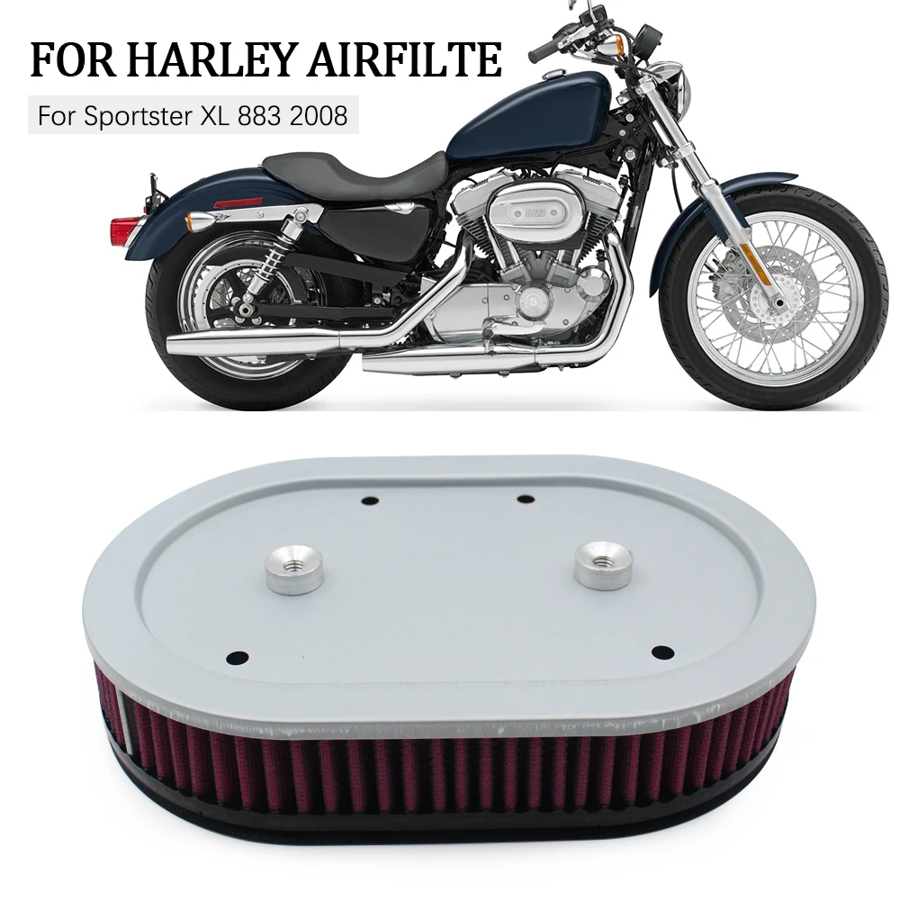 Motorcycle High Flow Air Filter Intake Cleaner Element for Harley XL883 XL1200 Sportster Forty-Eight XR1200 HD-0900