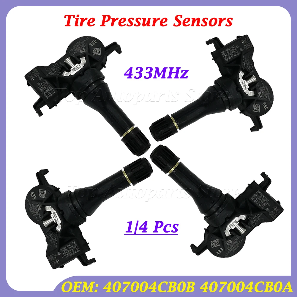 407004CB0B For Nissan Qashqai j10 j11 X Trail NV200 Leaf Juke Note for Lada Vesta Granta 407004CB0A Tire Pressure Sensors