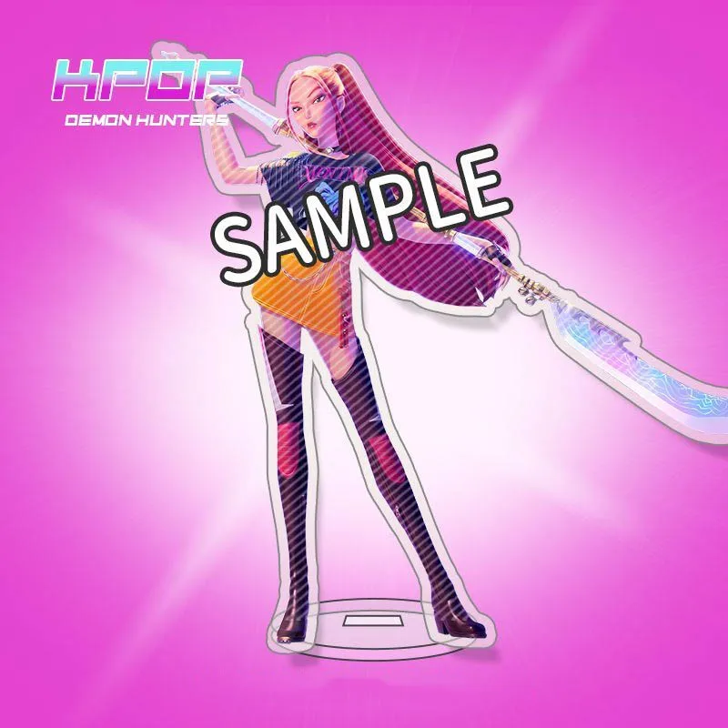 Anime Movie KPop Demon Hunters HUNTR/X Rumi Mira Zoey Cosplay Standing Plate Acrylic Figure Stand Accessories Ornament Gift Prop - Image 3