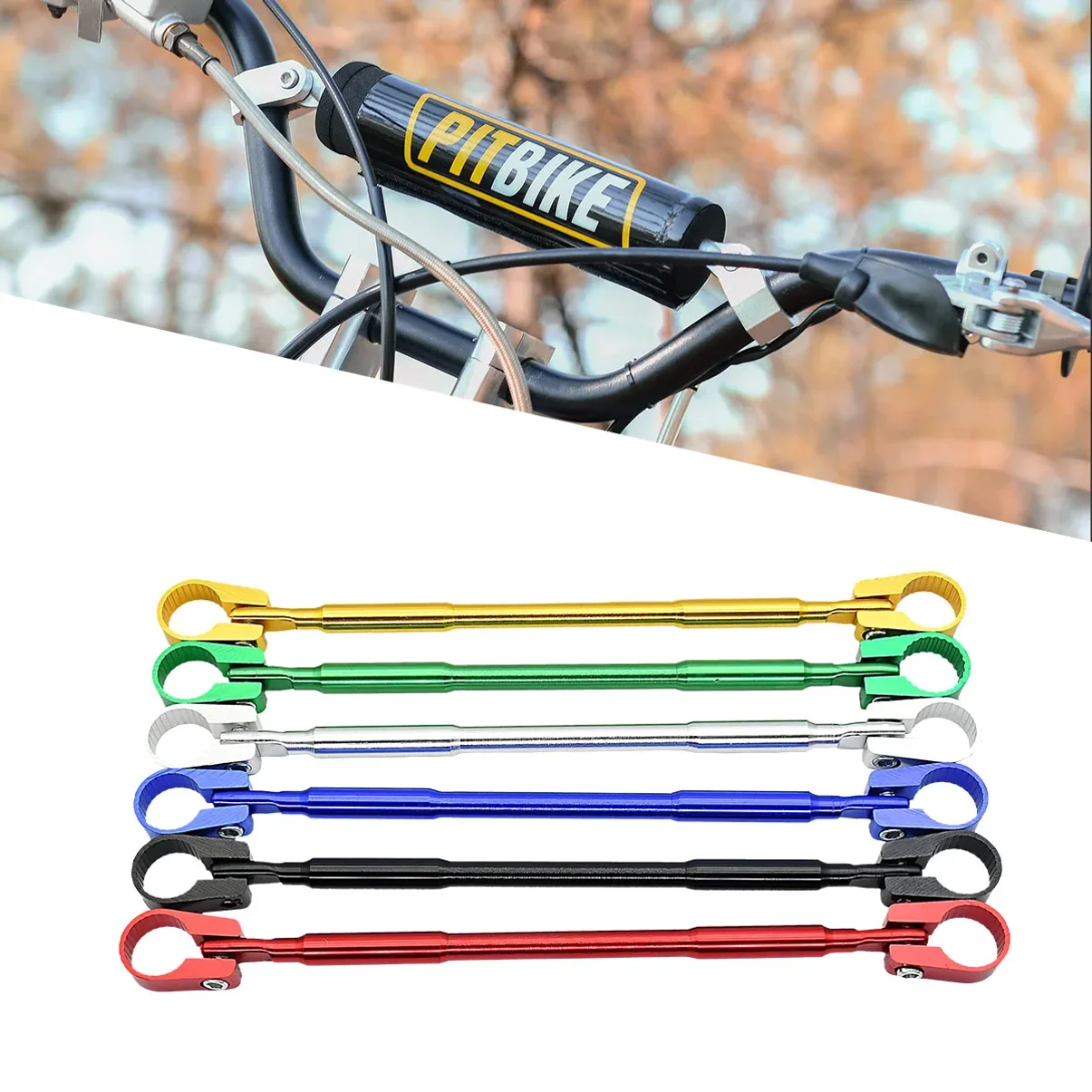 22mm Alloy Aluminum Motorcycle Handlebar Brace Crossbar Modified Strengthen Handle Bar Clamp Balance Beam Cross