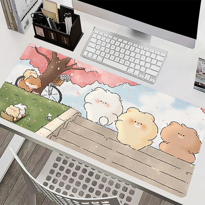 Baby Bear Mouse Pad Laptop Computer Gamer Desk Mat Large Gaming E-sports Mousepad Rubber Keyboard Pad Cute Decorative Mausepad