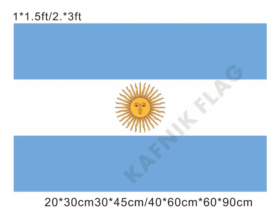 KAFNIK, 20*30cm/30*45cm/40*60cm/60*90cm Small Flags Argentina Flag for Countries World Event Decorative Flags
