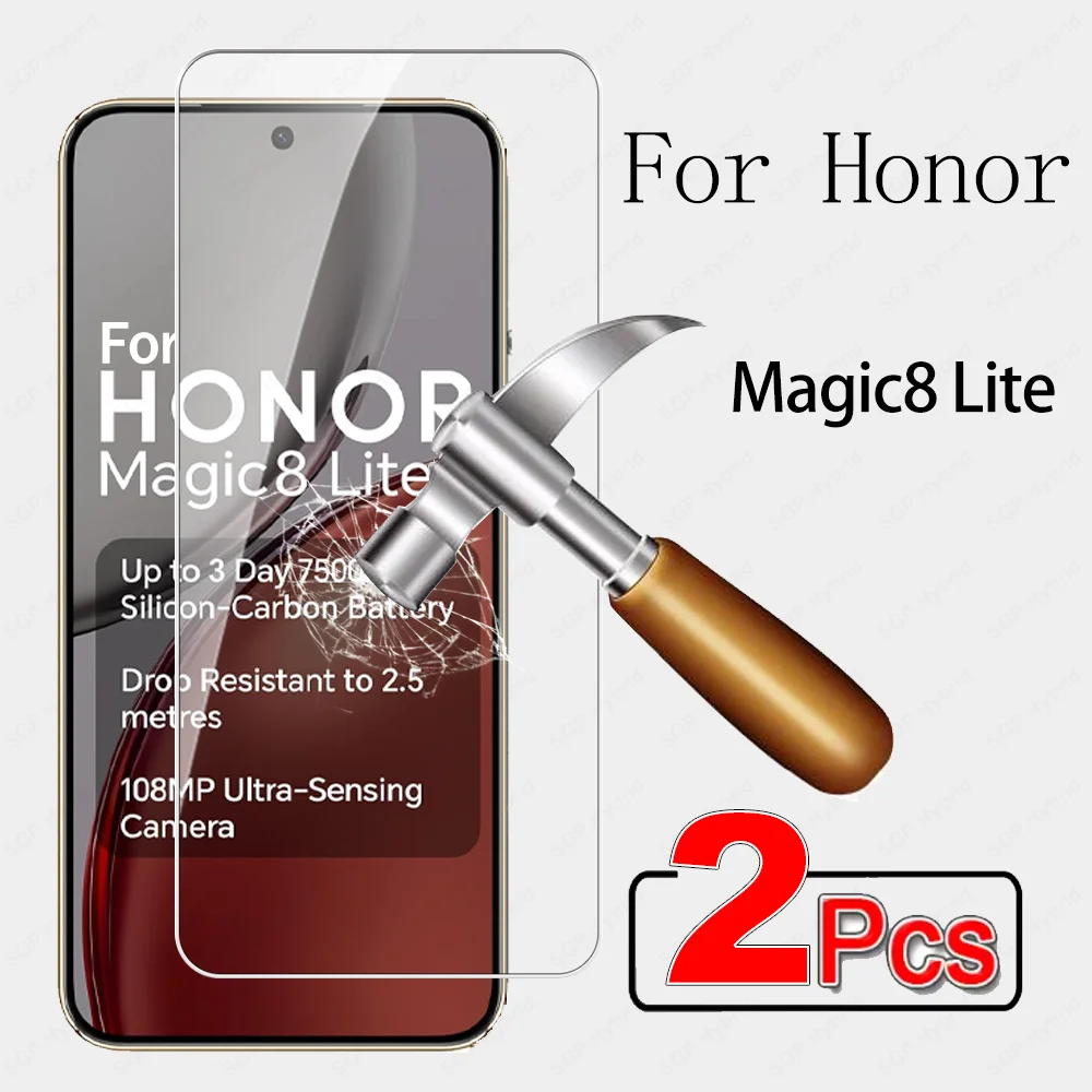 

Защитное стекло для Honor Magic8 Lite, 2 шт., защитная пленка для экрана Magic 8 Light Magic8Lite 8Lite 5G 6,79 дюйма, Cristal