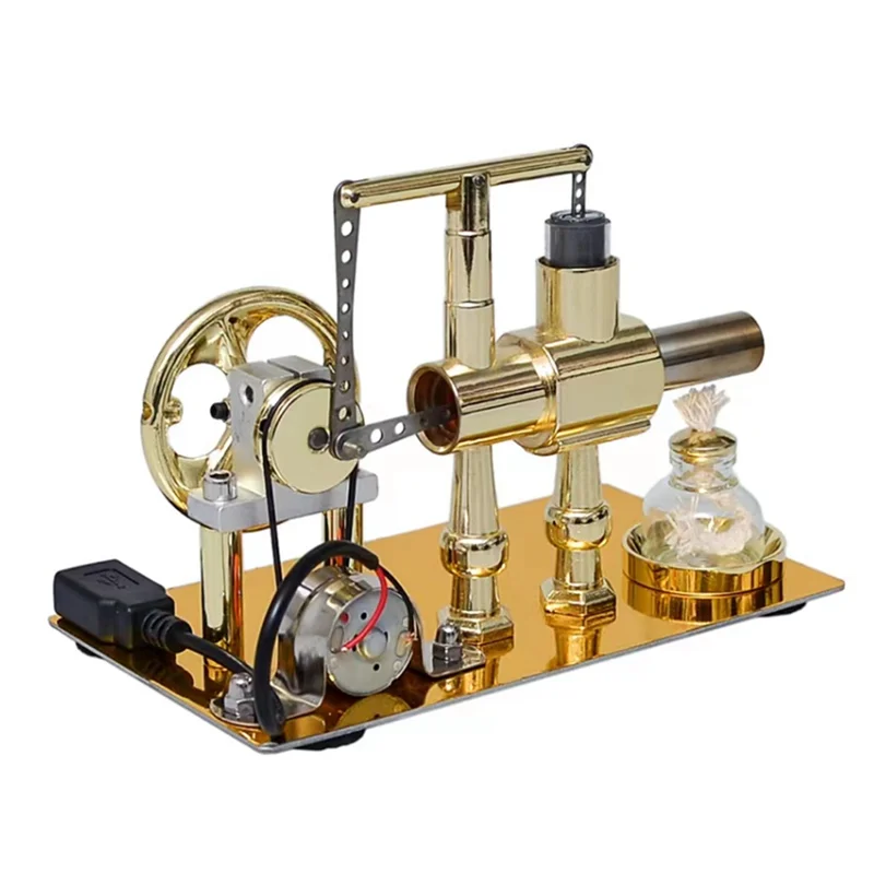 Top-Hot Air Single Cylinder Stirling Engine Generator Physics Popular Science Production Electricity Power Generator Model