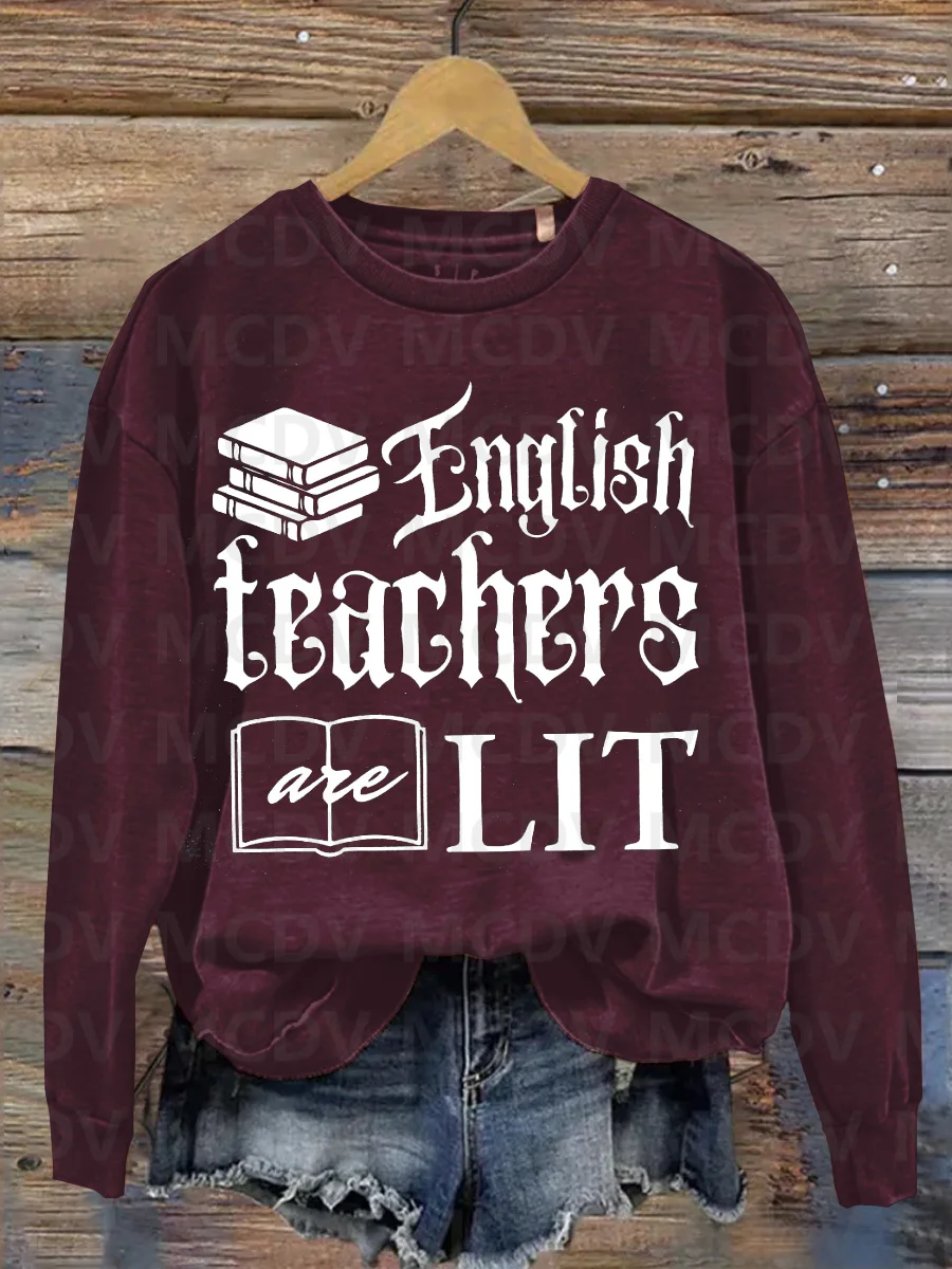 

English Teacher Casual Sweatshirt 3D Printed Women Casual Pullover