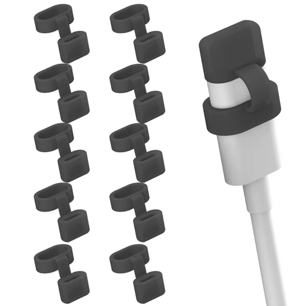 10Pcs New Silicone Type-C Cable Dust Plug Cover Dustproof Durable Data Line Protector Cap Anti-Lost Charging Port Dust Plug