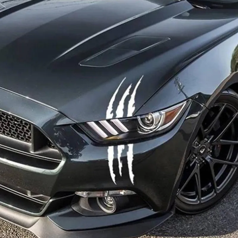 Auto Car Sticker Reflective Monster Claw Scratch Stripe Marks Headlight Decal A