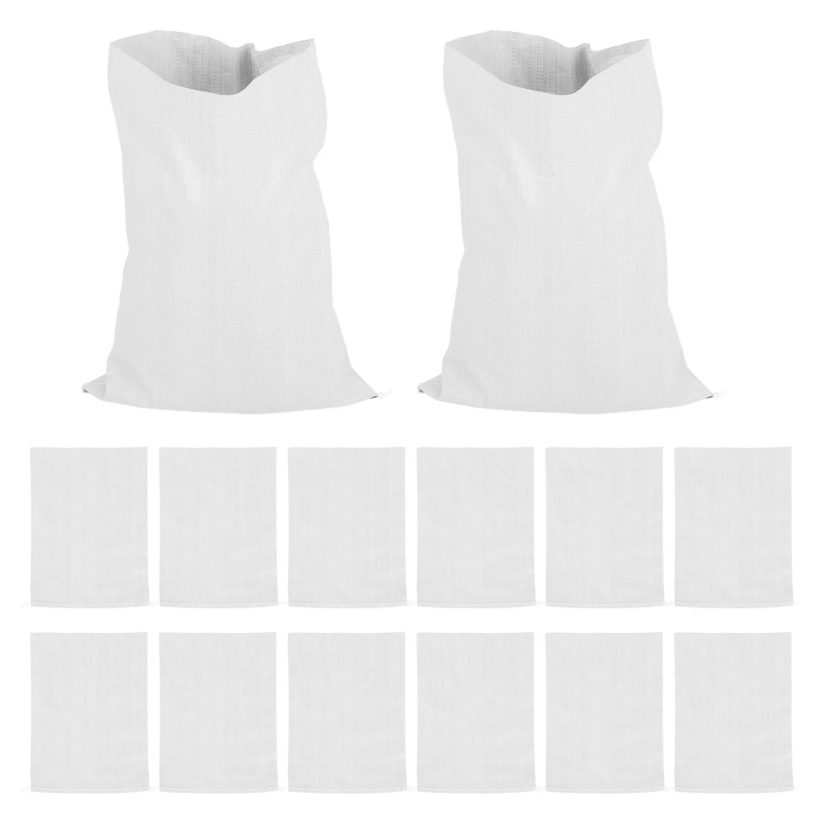 

20 PCS Flood Control Sandbags Empty Long PP Heavy Duty Bags Polypropylene Sandbags Durable Storage Shipping