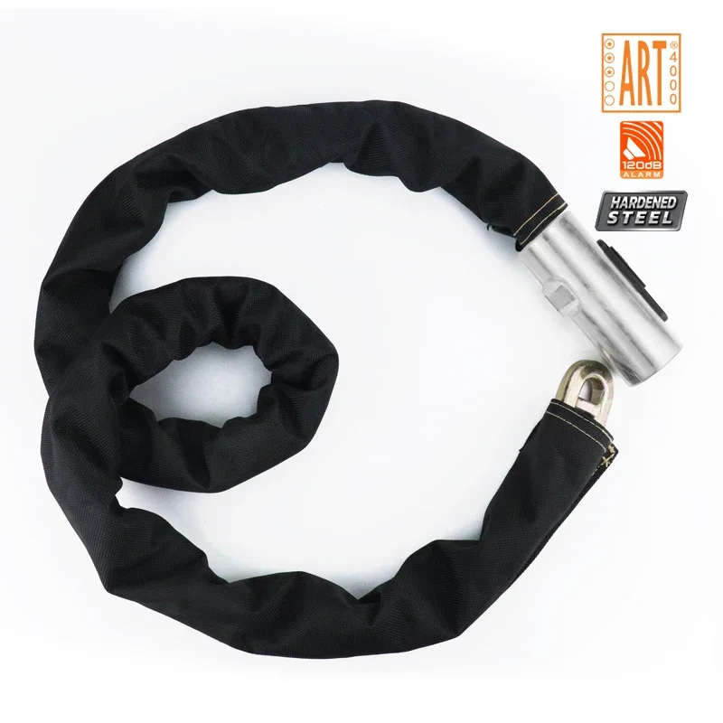 120Db Alarm Theft Security Bicycle Chain lock 12mm reinforced hardened Smart motorcycle chain lock