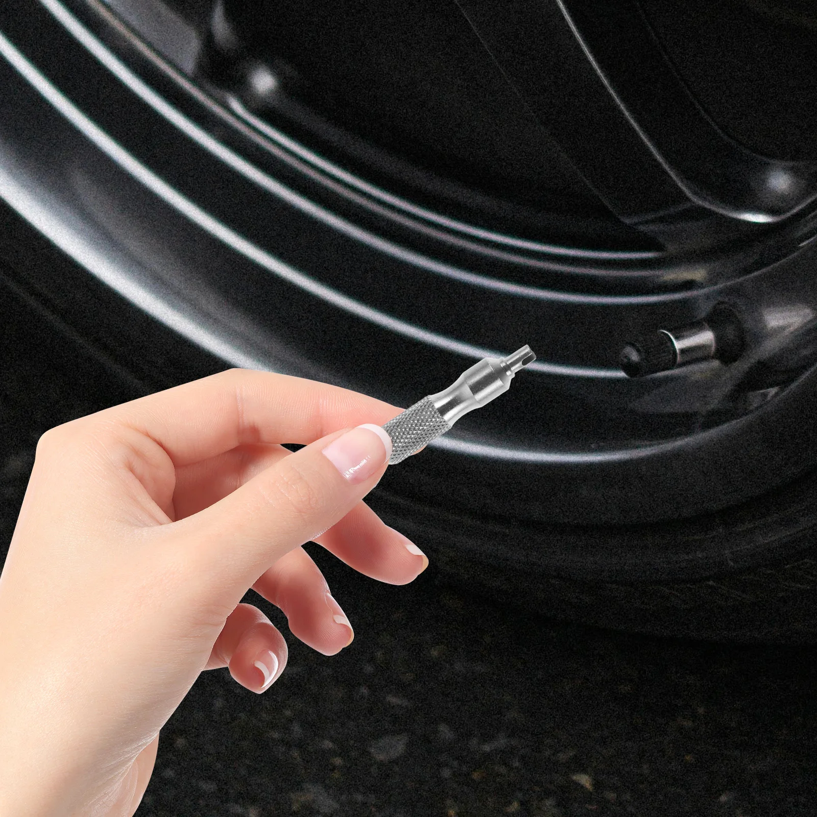 

Valve Core Wrench Keychain Tire Repair Tools Portable Maintenance Car Single Head Remover Stainless Steel