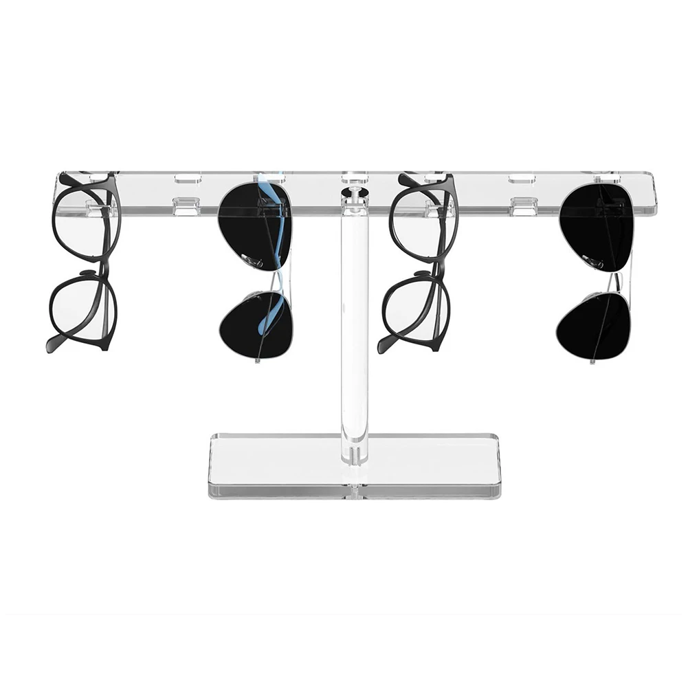 Space Saving 14 Hole for acrylic Glasses Organizer Rack Transparent Sunglasses Display Easy Install for Home Office