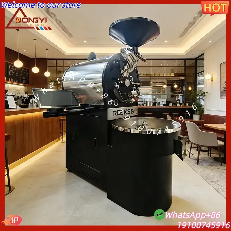 CE Certificate 2025 New Model 6kg 12kg 15kg 20kg 30kg 60kg Automatic Coffee Bean Roaster Toaster Programmable Touch Screen