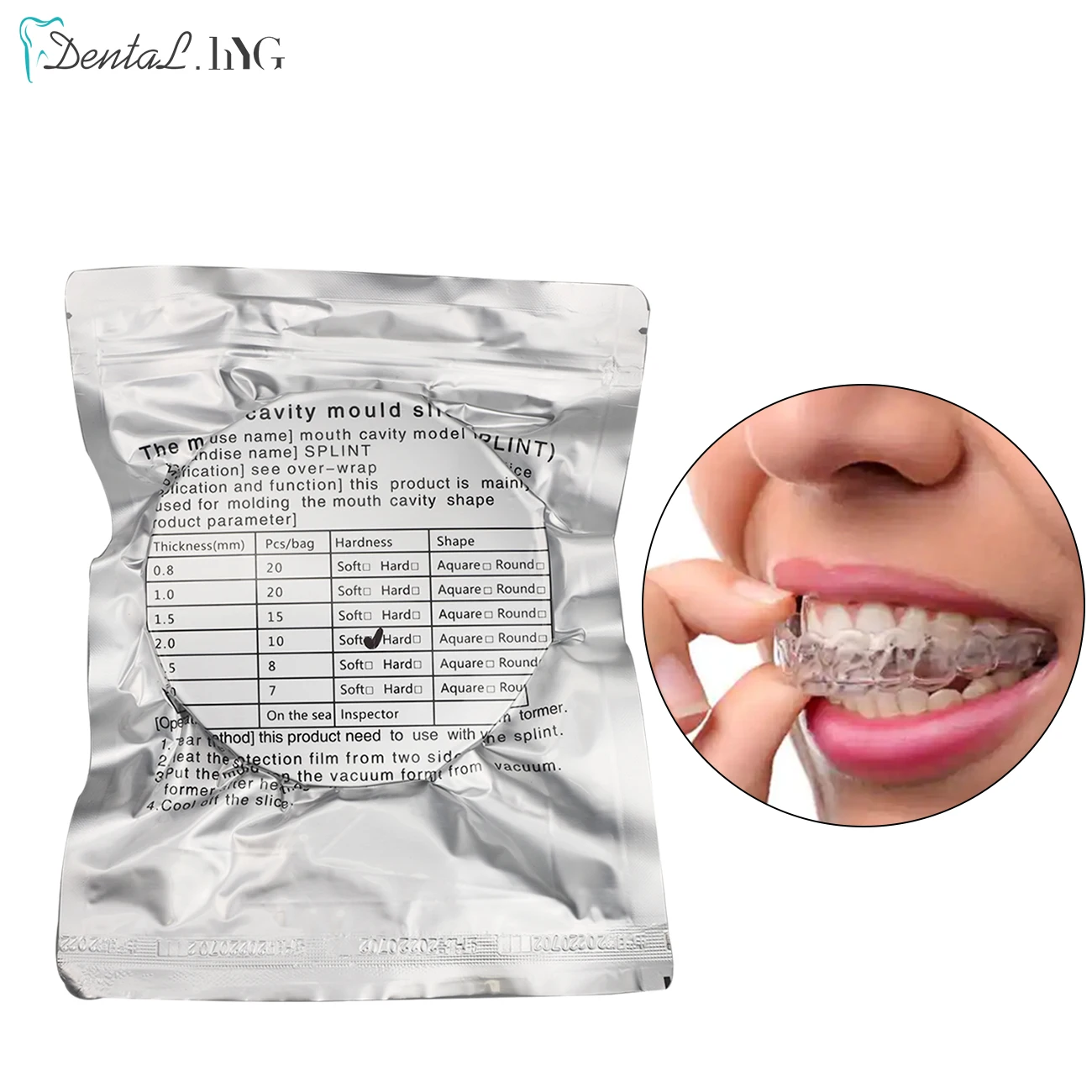 1bag Dental Splint 1/1.5/2mm Thermoforming Material Sheet Oral Denture Model Mold Slice For Vacuum Forming Hard Film Soft  Film