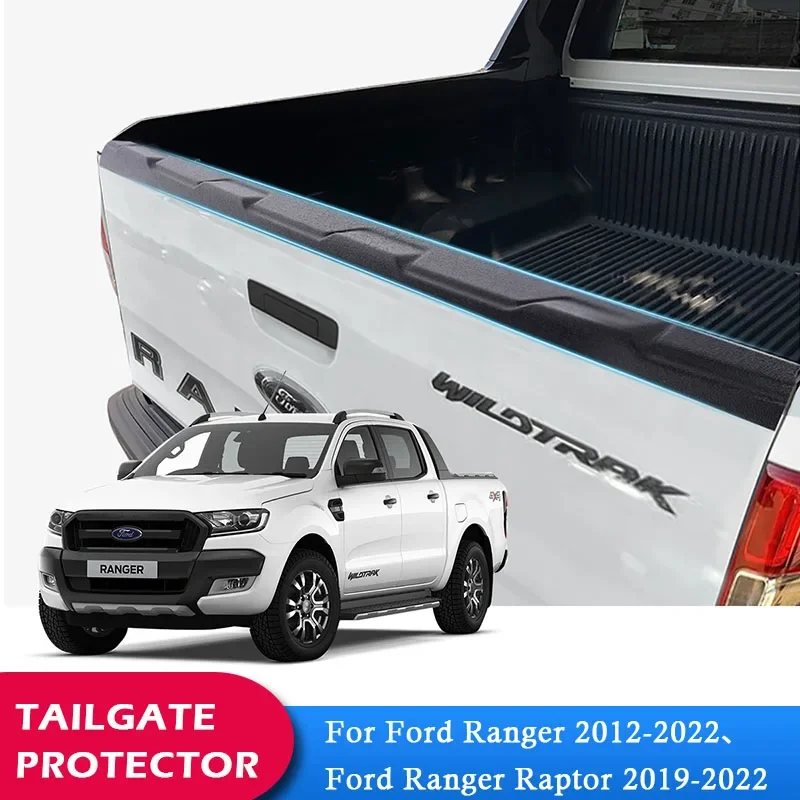 

Car Accessories Tail Gate Cover Protector Truck Trim for Ford Ranger 2012~2022 Year Wiltrak T6 T7 T8 Car Styling 1PCS