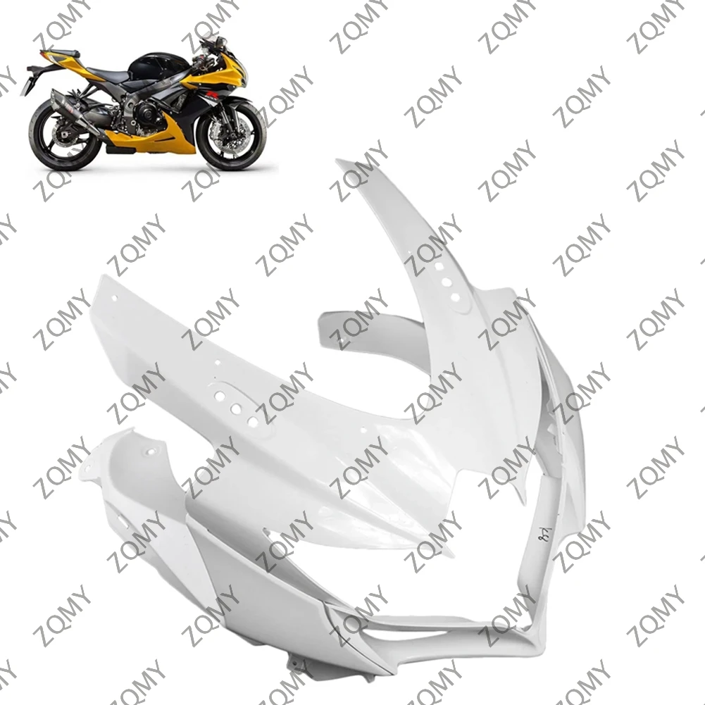 

Motorcycle Upper Front Nose Fairing Cowl For Suzuki K8 GSXR 600 750 2008 2009 2010 Injection Mold ABS Plastic Unpaint White