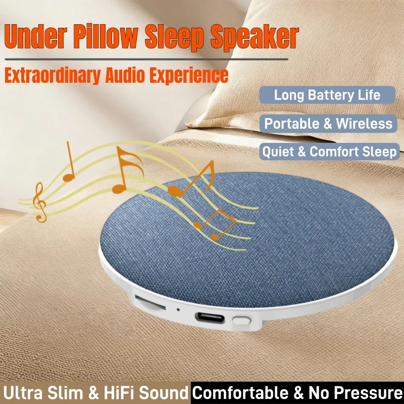 Altavoz de Conducción Ósea Ultrafino con Cancelación de Ruido HiFi para Dormir Profundamente y Relajación con Ruido Blanco