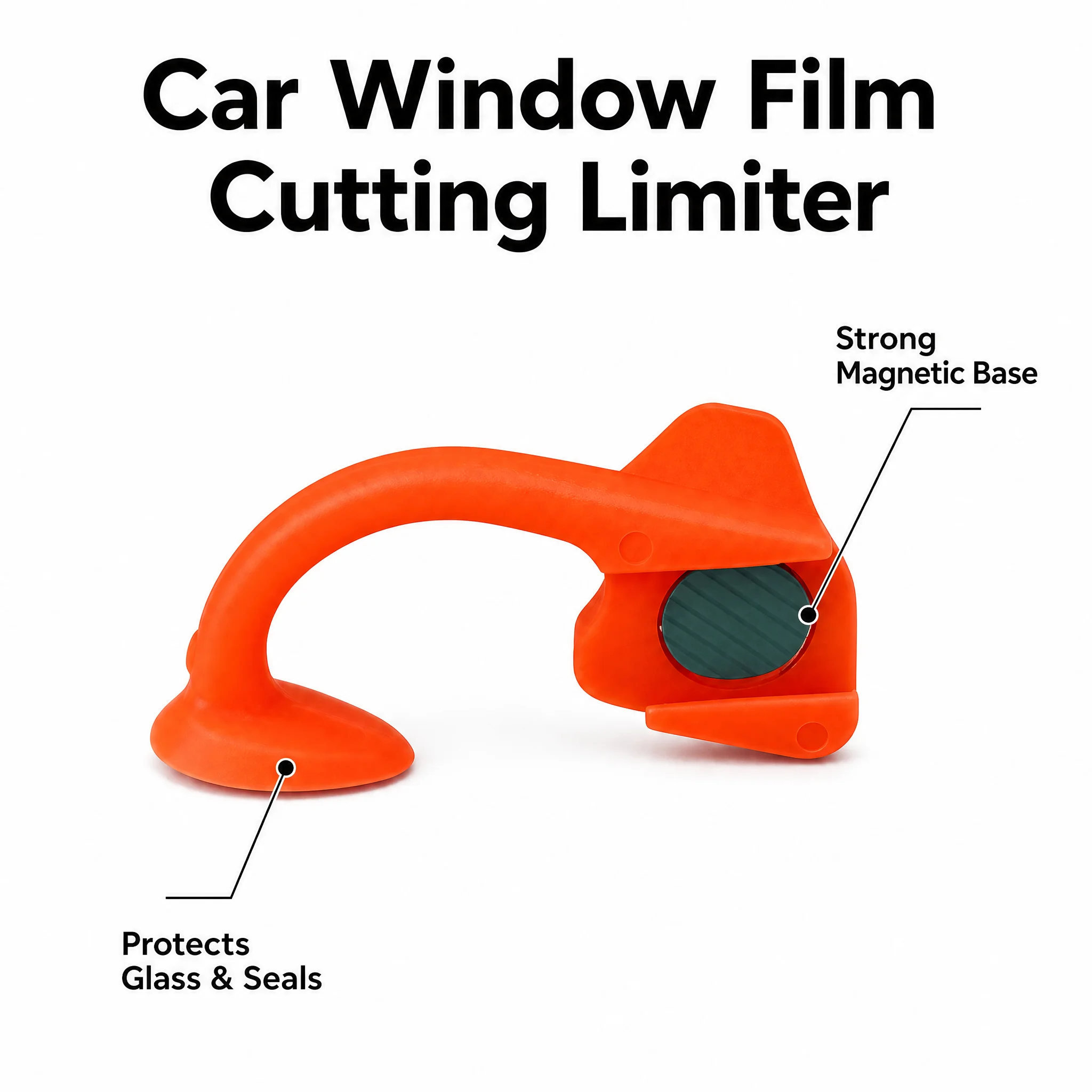 Car Utility Knife Solar Film Cutter Tool Secure Magnetic Fixation Anti Scratch Blade Guard Slot Design for Professional Cutting view 4