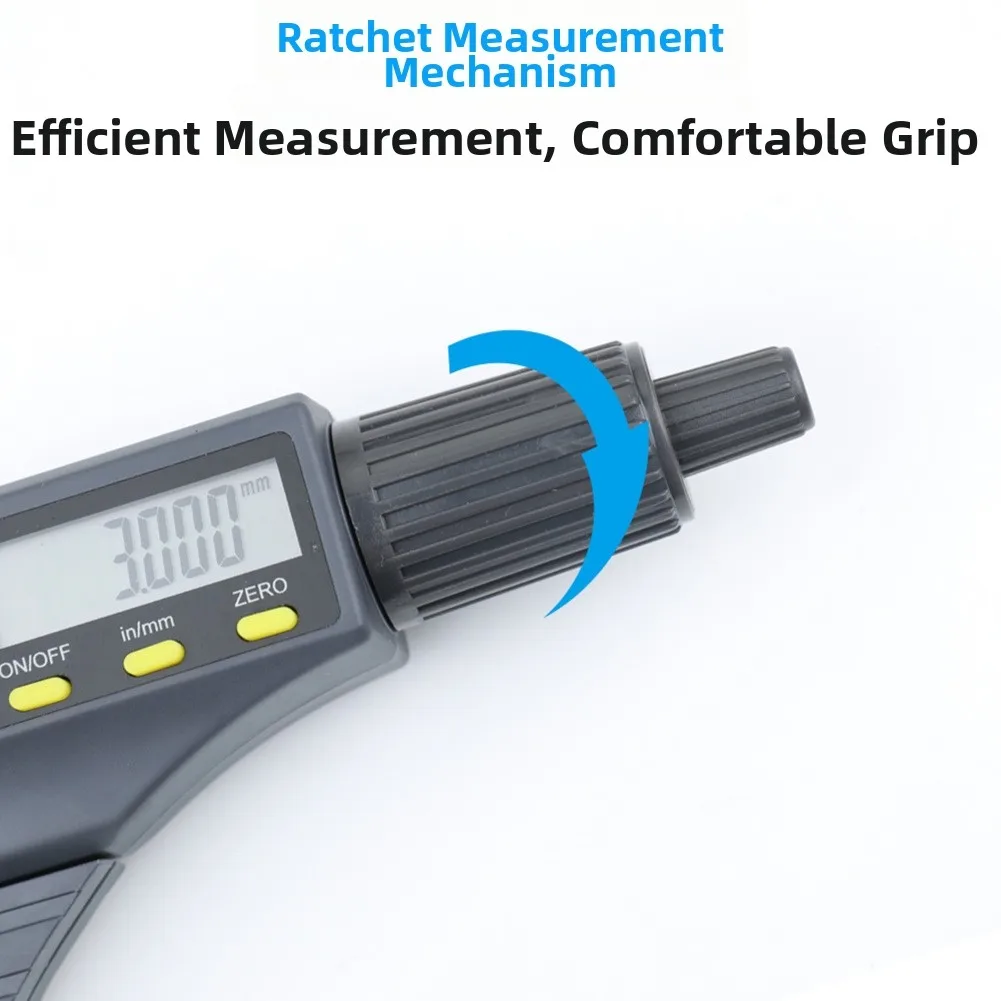 0.001mm Accuracy Digital Micrometer For Machining Carbide Tipped Micrometer For Durability Digital Micrometer 0.001mm Resolution
