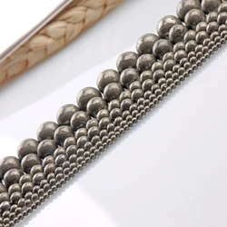 New Pyrite Round Beads, Scattered Beads, Handmade DIY Fashion Bracelets, Necklaces, Jewelry Accessories Wholesale