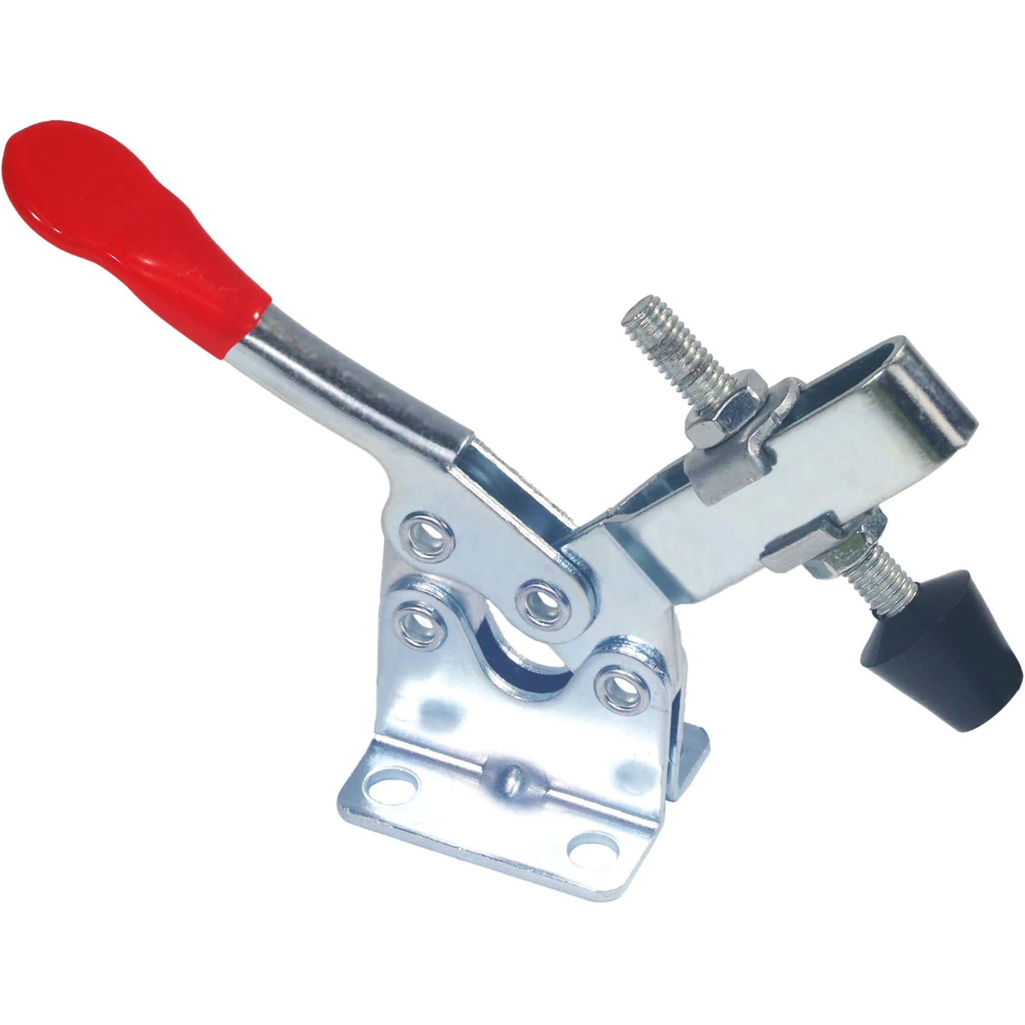 4 pz GH-201B Toggle Morsetto Orizzontale 100 kg Antiscivolo Rosso Morsetto Orizzontale Strumento A Sgancio Rapido Utensili A Mano Per Banco di Lavoro FAI DA TE