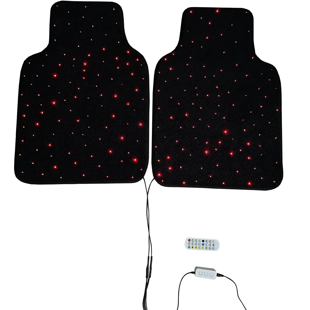 WaterProof Fiber Optic Star Light Car LED Rugs Twinkle Starlight Car Mats With APP Remote Control Light Effect