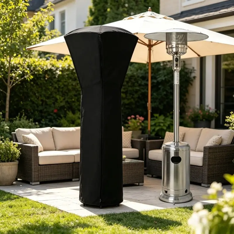 Patio Heater Cover Waterproof Outdoor Standing Garden Heater Protective Cover All Weather Dust UV Resistant