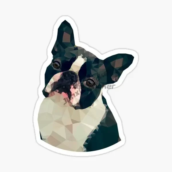 Boston Dog Pet Cute PVC Car Sticker for Decorate Car Bicycle Motorcycle Helmet Fridge Table Room Decal Accessories