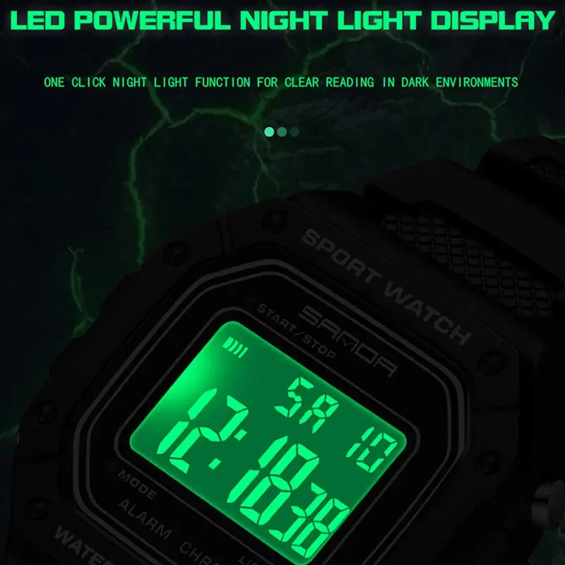 SANDA Top Brand G Style Sports Men Watches Fashion Countdown Waterproof LED Digital Watch Man Military Clock Relogio Masculino