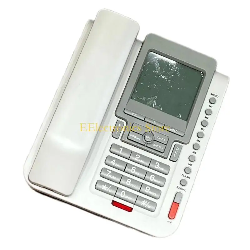 B03C Desktop Corded Telephone for Home Landline Telephone with Big Button Speakerphone Telephone for Home Office Hotel