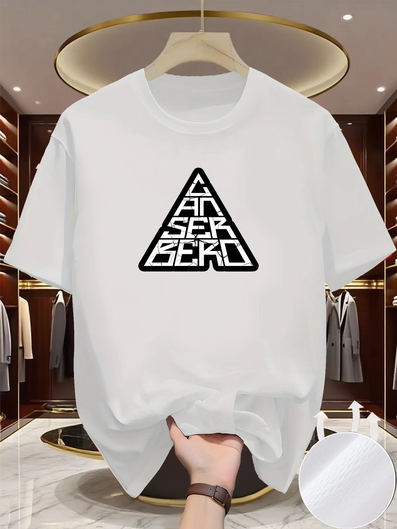 2026 New Men's Quick Dry Triangle printing Short Sleeve Gym Running Moisture Wicking Round Neck T-Shirt Training Gym Sport Tees