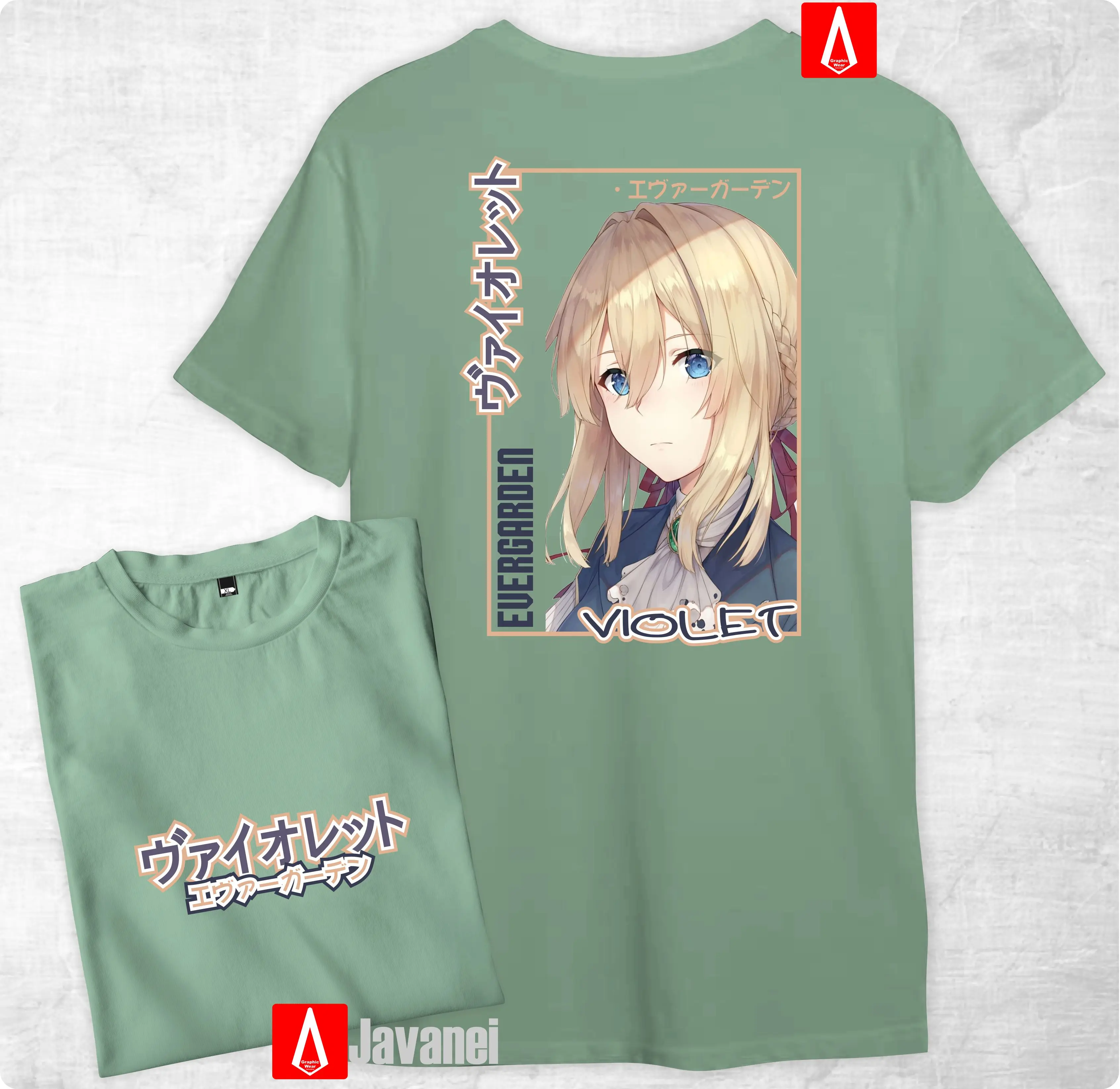 Kaos violet anime evergreen manga wibu animasi outdoor distro