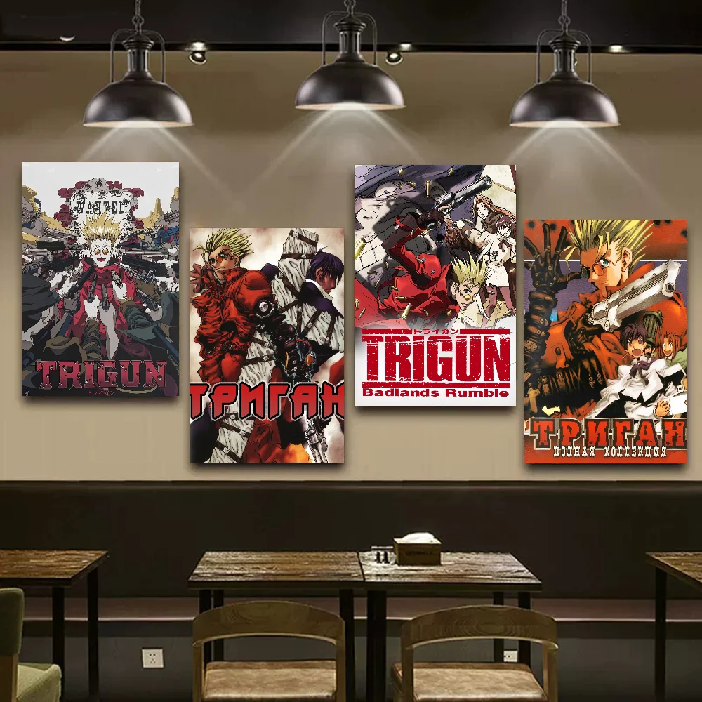 TRIGUN STAMPEDE Anime DIY Sticky Poster Vintage Room Bar Cafe Decor Home Decor