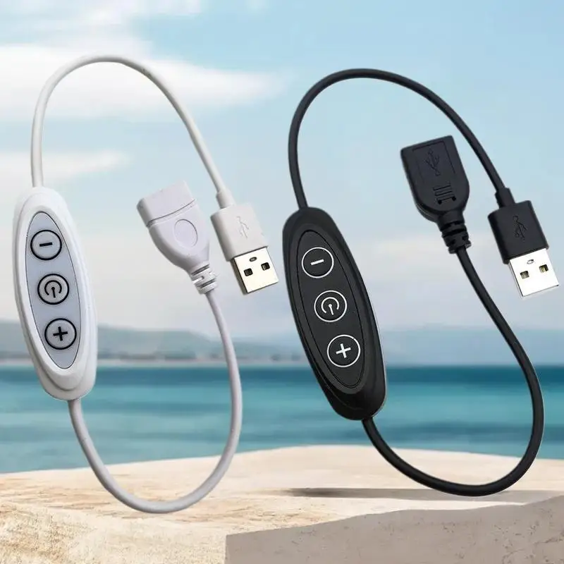 1 قطعة 5 فولت 2A 10-level يعتم كابل الطاقة ل مصباح ليد مصباح سرعة تحكم كابل 3KEY USB مفاتيح باهتة