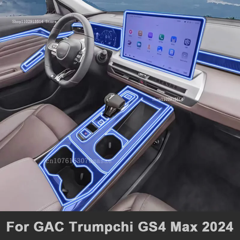 

For GAC Trumpchi GS4 Max 2024 Car Dashboard Mat Anti-Scratch Cover ABS Plastic Interior Accessories Anti-dust Protector Film
