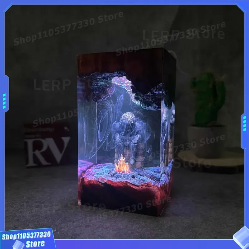 Dark Souls Onion Knight Night Light Katarina Sigmayr Diorama Figure Game Character Gift for Fans Collectible LED Lamp Decor