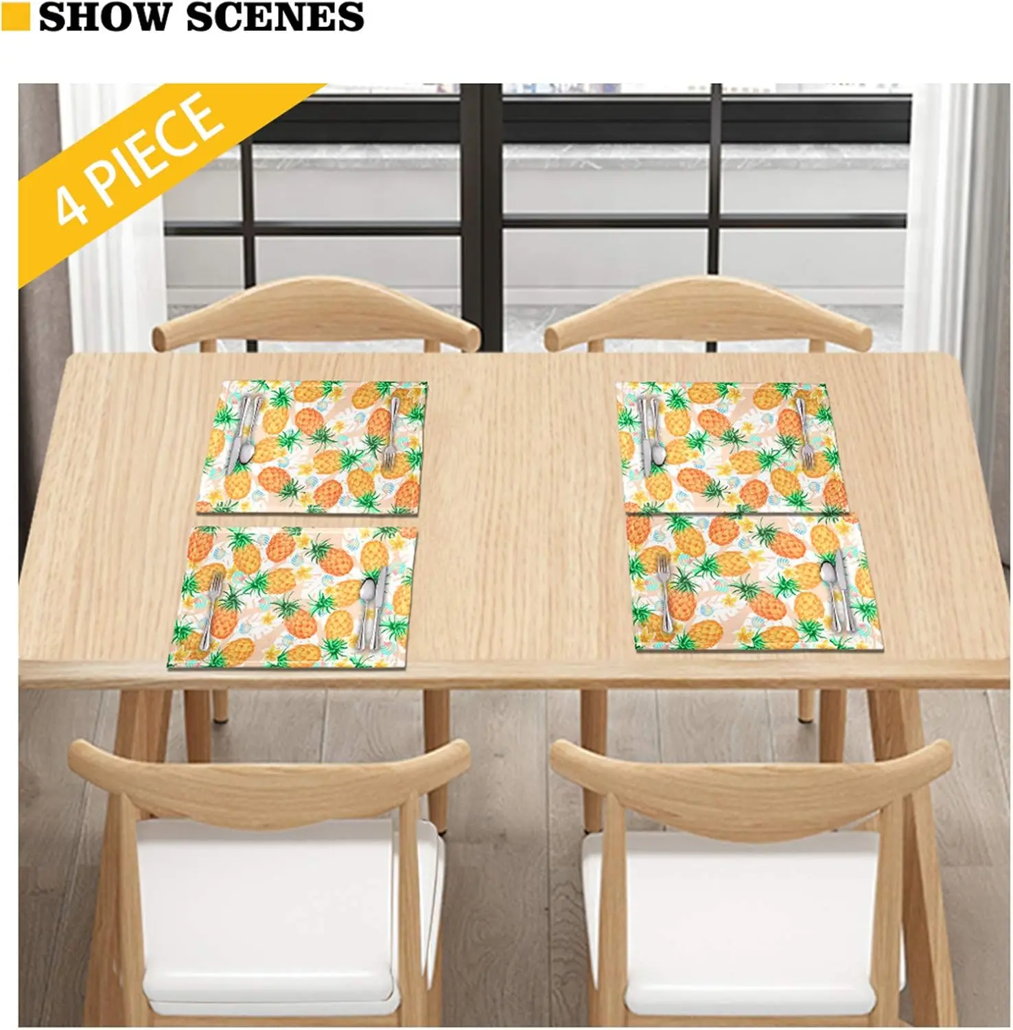 الحب فراشة عباد الشمس طباعة تحديد الموقع مقاومة للحرارة مكان الحصير الجدول الحصير مجموعة من 4 المفارش الداخلية في الهواء الطلق تنظيف