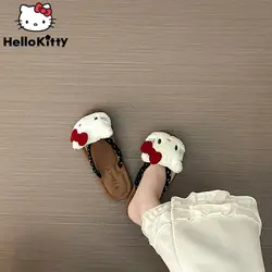 Sanrio Hello Kitty Cute Cartoon Sandals Women's Summer New Comfortable Versatile Flip-flop Korean Style Casual Outdoor Slippers