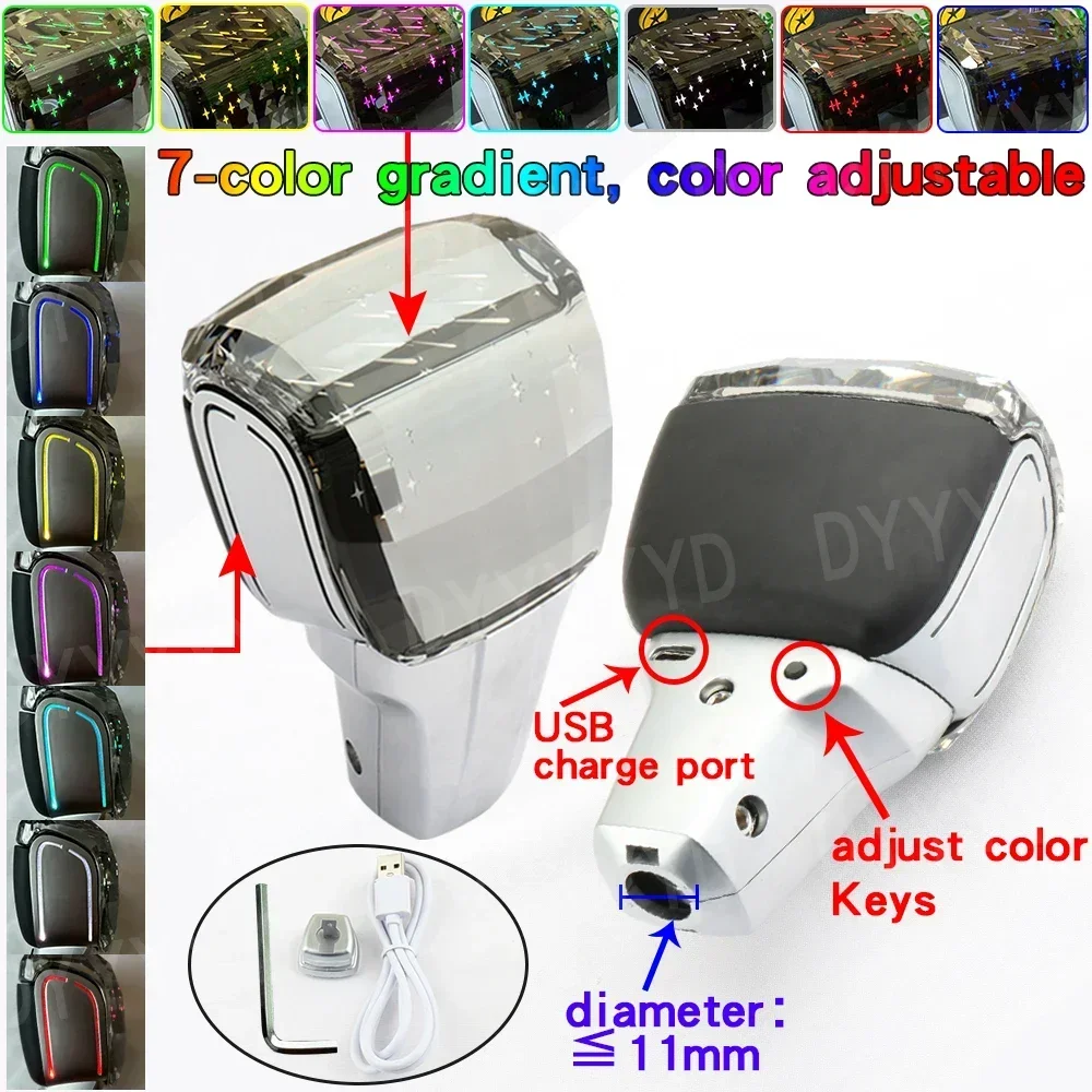 Crystal Universal Gear Shift Knob Lever Stick Handball for Honda/Toyota/jeep/Mazda/Nissan/Lexus/Kia/Mitsubishi/Hyundai/Chrysler