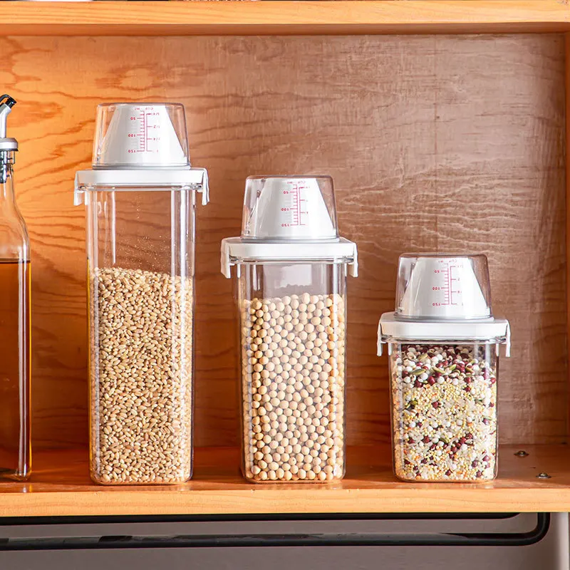 Plastic Food Storage Containers Grain Storage Box Multigrain Tank Bottle Food Grain Rice Container Home Kitchen Accessories