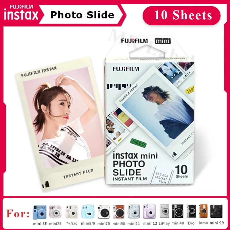 Fujifilm Instax Mini Color Film Photo SLIDE For Fuji Instant Camera Mini 12 11 8 9 SE Link Liplay EVO LOMO