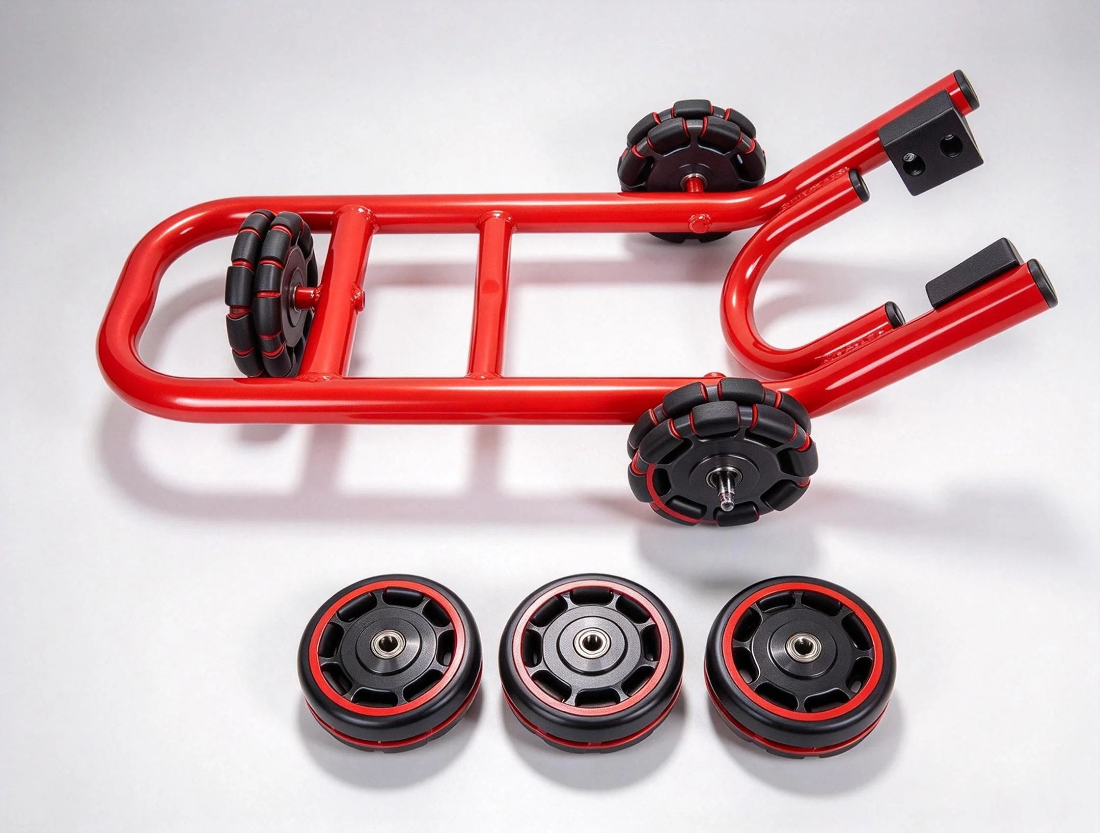 360° Swivel Motorcycle Front Wheel Support, Heavy Duty Stand for Bike Repair and Position Moving
