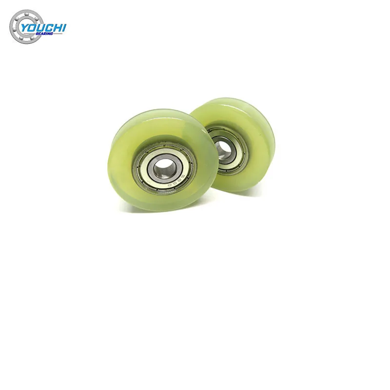 5pcs 40mm PU Bearing Pulleys 8x40x10 PU62840-10 Money Count Machine Drawer Roller 8*40*10 Mini Pressure Flat Wheels 40mm