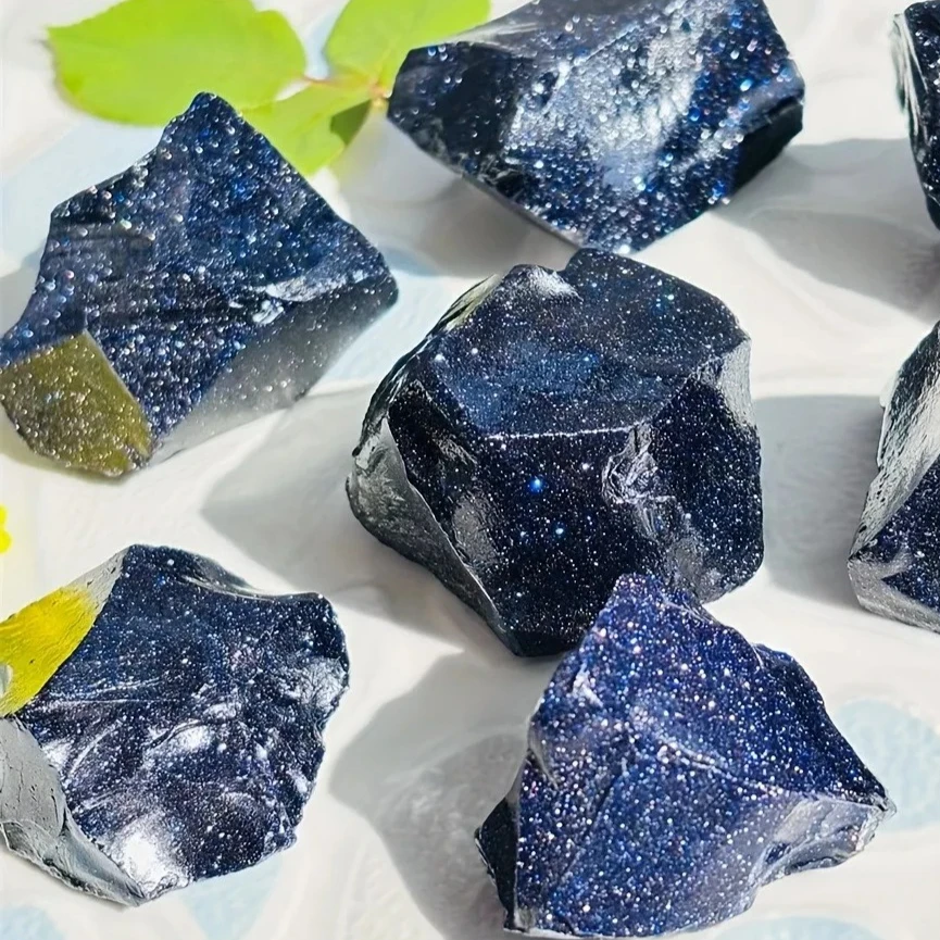 Natural Raw Stone Blue Sandstone Rough Reiki Gemstone Chakra Irregular Crystals  Fengshui Home Decorations