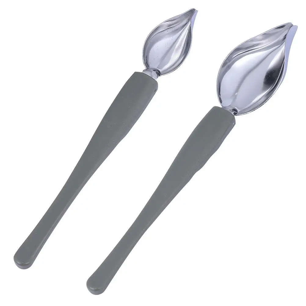 

2 Pcs Steel Decorating Spoon Curved Handle Cake Plate Sauce Painting Pencil Baking Coffee Decoration Kitchen Tools